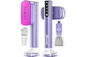 Sundu Steamer for Clothes,15s Fast Heat-up Handheld Garment Steamer,35mins Runtime & 180ml Large Tank,25g/min Steam,Ceramic Panel,Stands on Desk,Wrinkle Remover for Travel, Home, Office(Purple)