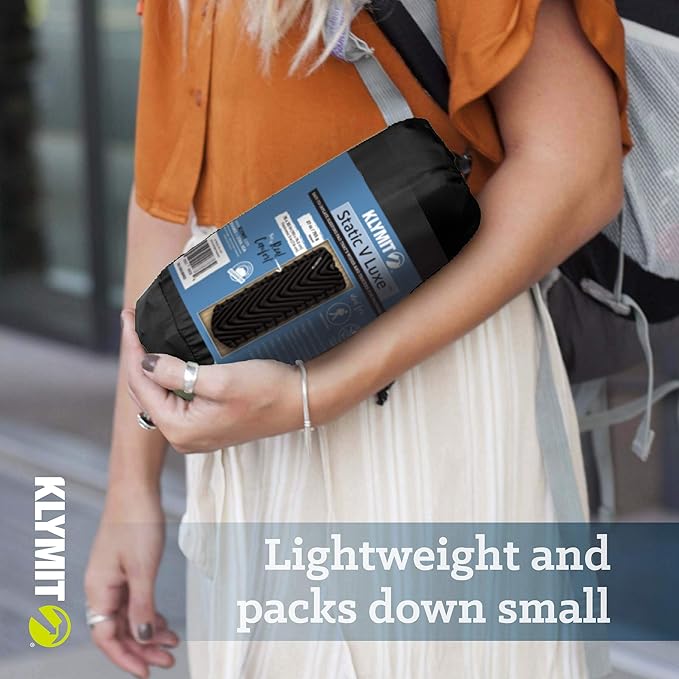 Klymit Static V Luxe Sleeping Pad Non Slip Black Sports Outdoors Amazon Com