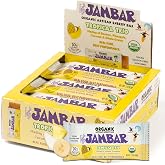 JAMBAR Energy Bars, Organic, Tropical Trio, 10g Plant Protein, 12-Pack | Gluten Free Healthy Snacks, Vegan, For Adults and Kids, No Artificial Sweeteners Added, No Fillers, Banana Coconut Pineapple