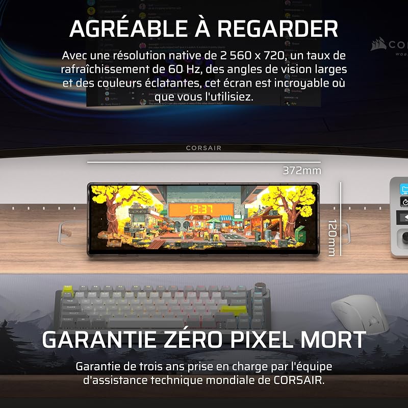 XENEON EDGE Écran tactile portable LCD 14,5" 2K USB-C HDMI Crystal