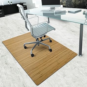 Office Marshall Chair Floor Protector Under Chair Mat Bamboo