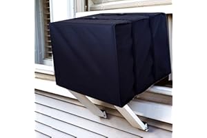 ALPINE HARDWARE Outdoor Window AC Covers [Window Air Conditioner Protection Cover] (Black, 17" x 25" x 21")