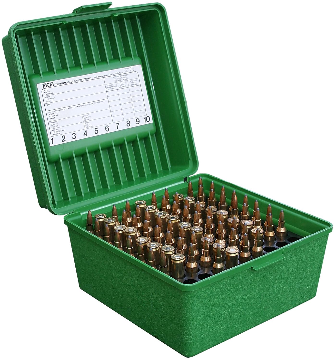 Round Deluxe Handled Flip-Top Rifle Ammo Case