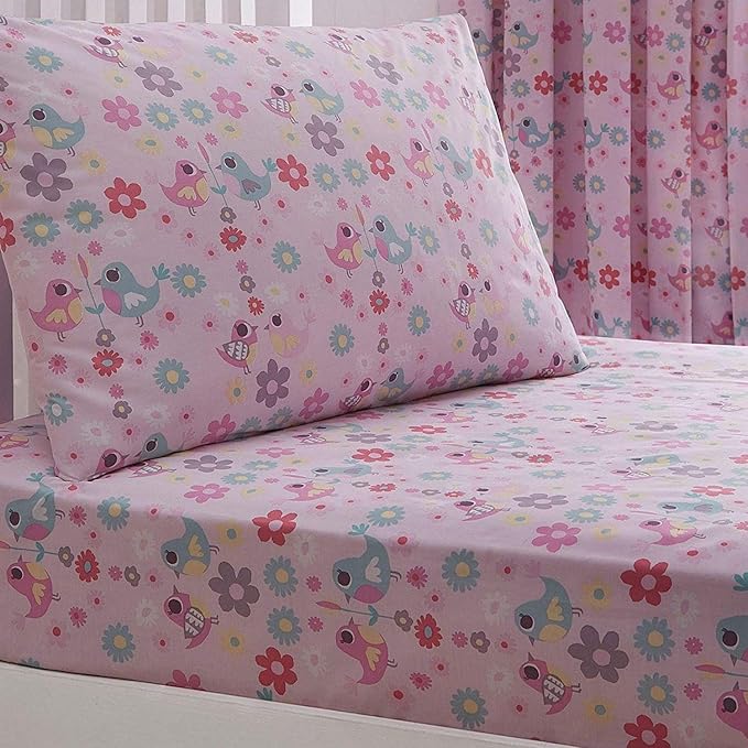 Debenhams Kids Pink Little Owl And Friends Fitted Sheet And