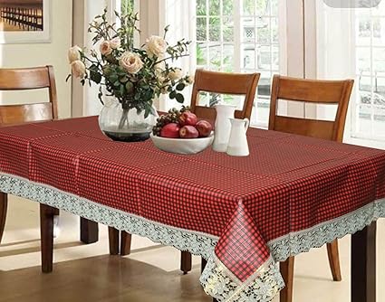 Kuber Industries PVC Dining Table Cover Set - Maroon