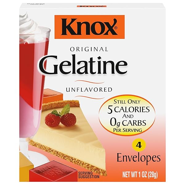 KNOX ORIGINAL UNFLAVORED GELATINE, 4 CT. PACKETS