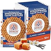 3Bros Stroopwafels &mdash; Authentic Dutch Caramel Waffle Cookies, 10 Individually Wrapped Snacks, Soft-Baked with Real Butter &amp; Brown Sugar Caramel, Family Bakery in Georgia, USA