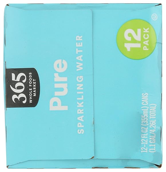 WHOLE FOODS 365 EVERYDAY VALUE, SPARKLING WATER PURE, 12 COUNT