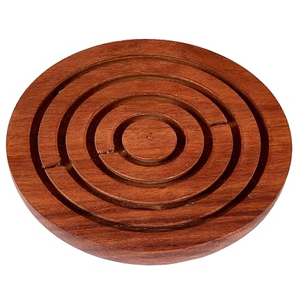 RADANYA Labyrinth Game Ball-in-a-Maze Puzzles Round Wooden Game for Kids, Adults, Boy & Girl