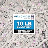 MagicWater Crinkle Cut Paper for Gift Baskets - 10LB Diamond White - Perfect for Shredded Paper Filler, Basket Filler, Gift Boxes, Bridesmaid Gifts,Halloween Stuffers & More – Ideal for All Occasions