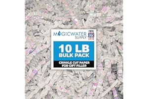 MAGICWATER SUPPLY MagicWater Crinkle Cut Paper for Gift Baskets - 10LB Diamond White - Perfect for Shredded Paper Filler, Basket Filler, Gift Boxes, Bridesmaid Gifts,Halloween Stuffers & More – Ideal for All Occasions