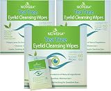 NOVEHA Tea Tree Oil Eyelid & Lash Wipes with Hyaluronic Acid 3 Pack view 1