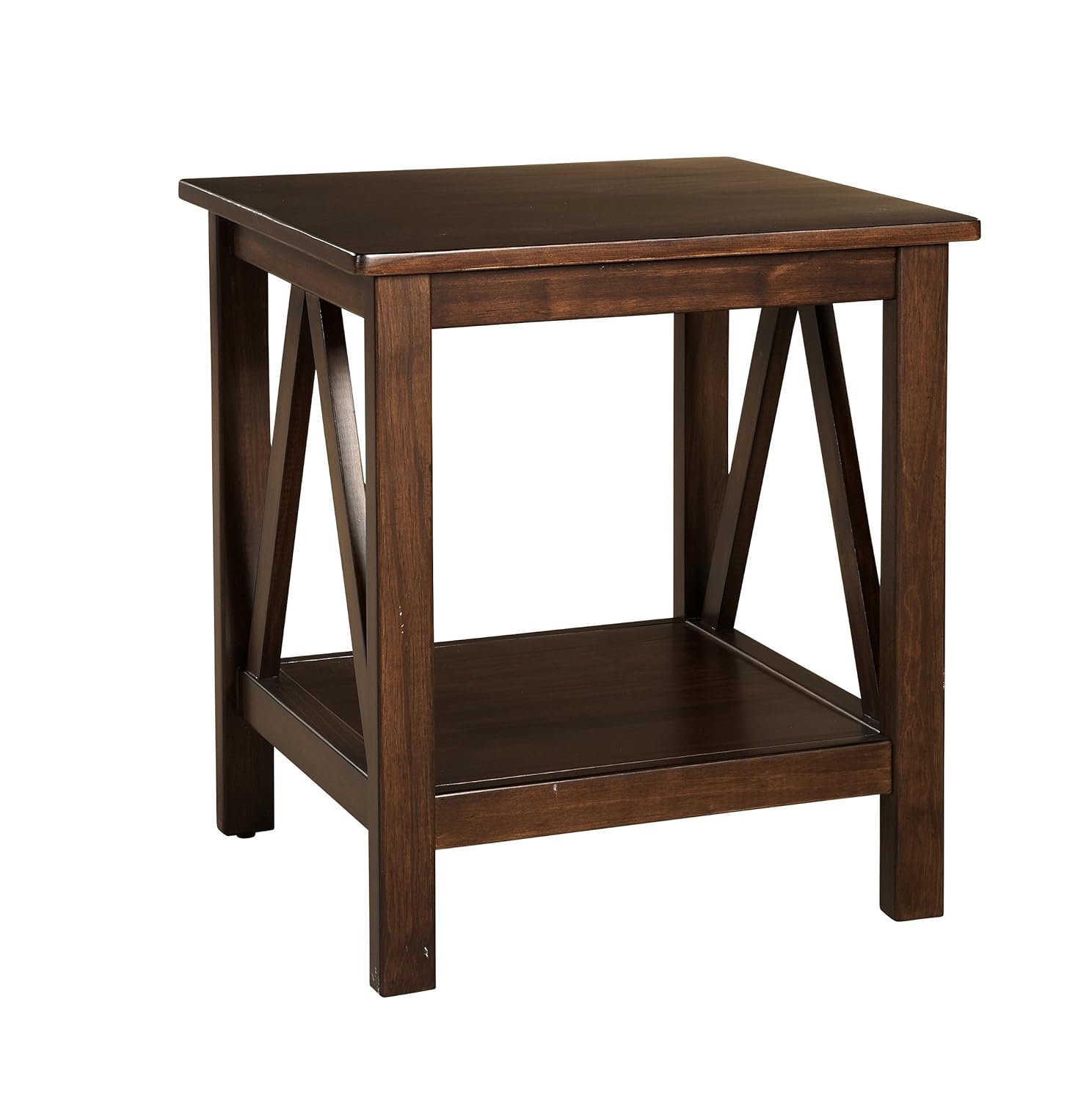 Best White End Table Three Shelf