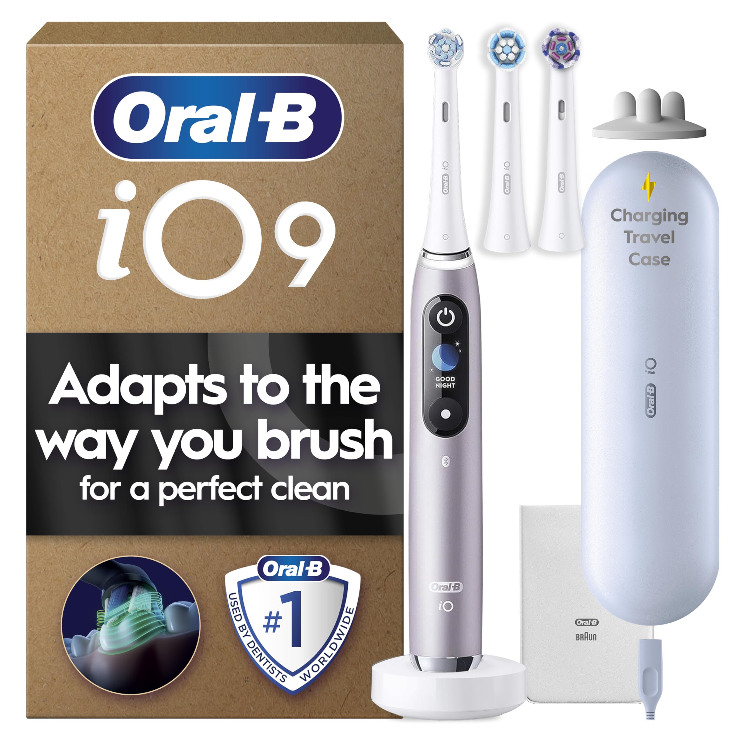 Oral-B iO9 electric toothbrush with trav...