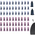 Bawkars 60 PCS Tire Repair Rubber Nail, Vacuum Tire Repair Kits Spiral Rubber Screws, Fast Self-Service Tool for Car, Truck,
