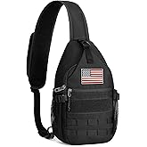 HALOVIE Crossbody Sling Bag Anti Theft RFID Sling Backpack Lightweight Travel Hiking EDC Tactical Chest Shoulder Pack Gift for Men