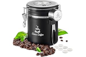 Coffee Canister Airtight Coffee Container - Stainless Steel Coffee Storage for Beans, Grounds, Tea, Sugar - Coffee Containers