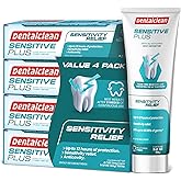 Dentalclean - Pack of 4 Sensitive Gel Toothpastes - Immediate and Prolonged Sensitivity Relief, Enamel and Gum Protection, 1100 PPM Fluoride - Mild Mint Flavor - 3.7 oz (104g)