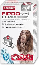 Beaphar FIPROtec COMBO for Medium Dogs 10-20kg 3 Pipettes