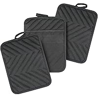 SAUCE ZHAN Potholders with Pockets,7"x9" Sets of 3 Kitchen Pot Holders Collection,Heat Resistant Coaster Oven Mitts…