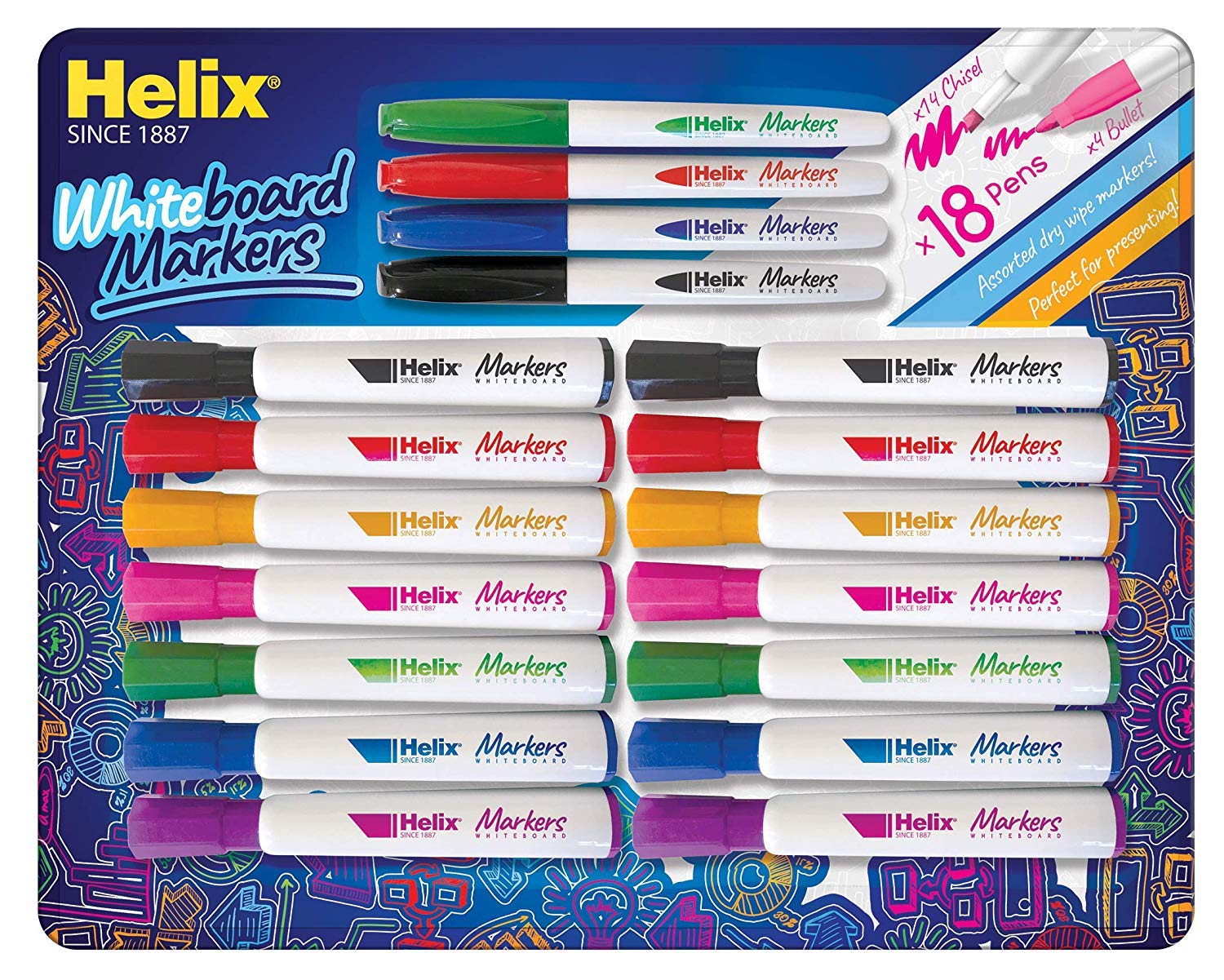 Helix Whiteboard Markers (18 pcs)