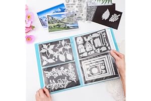 10 Pcs Magnetic Sheets and Storage Bags for Stamps and Dies Storage with Album Pocket, Stamp & Cutting Dies Die Cut Storage S