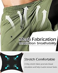 Men's 2 in 1 Running Pants, Gym Workout Compression