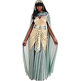 Queen Cleopatra Costume for Women - Dress, Belt, Cape, and Headband