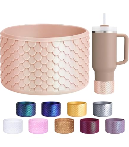 runrayay Chameleon Gradient Matte Luster Silicone Boot, Compatible avec Stanley Quencher Tumbler 20-40Oz et 12-24Oz Water Bottles with 2.8-3In Base, Purple
