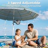 Amacool Pram Fan Battery Operated Stroller Clip On 3 Speeds Black view 3