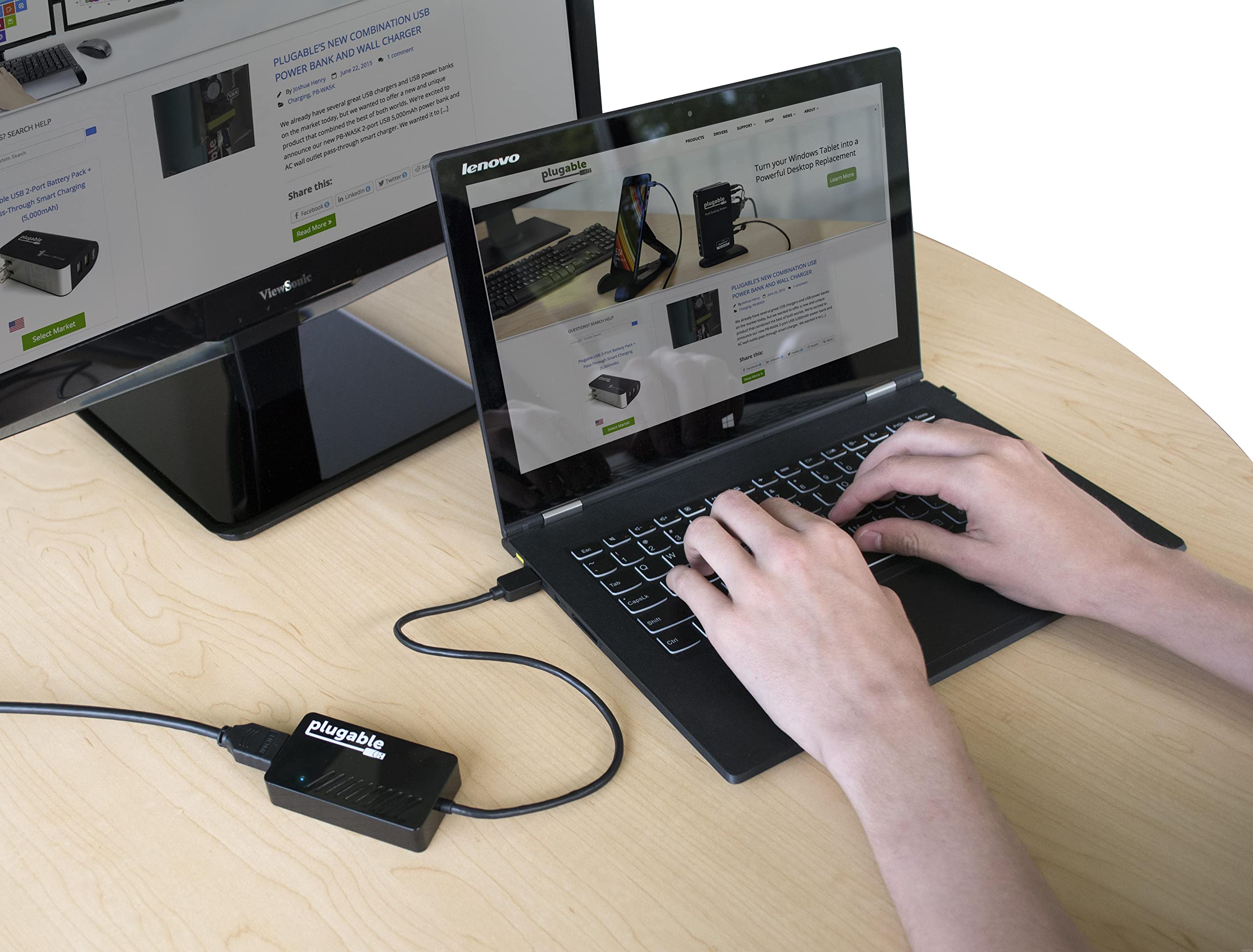 Gofanco USB 3.0 To HDMI Or DVI Video Graphics Card Adapter For Multiple Monitors W/Audio Up To 2560x1440 For Windows & Mac Systems Using DisplayLink