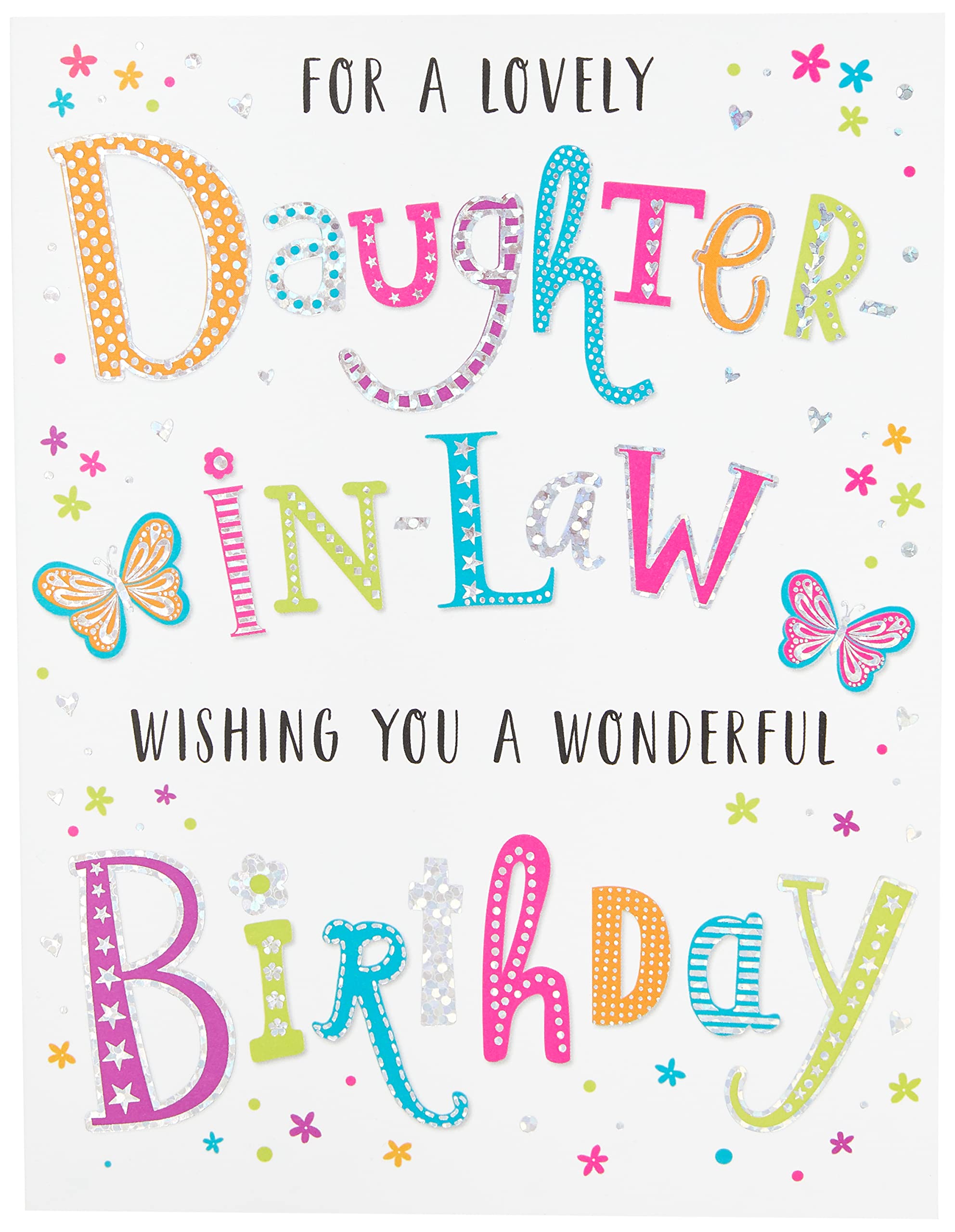 Piccadilly Greetings Modern Birthday Card Daughter in Law - 8 x 6 inches - Regal Publishing,Grey