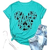 Women Magic Kingdom Castle Shirt Funny Fairy Graphic Tshirt Family Holiday Vacation Short Sleeve Tops