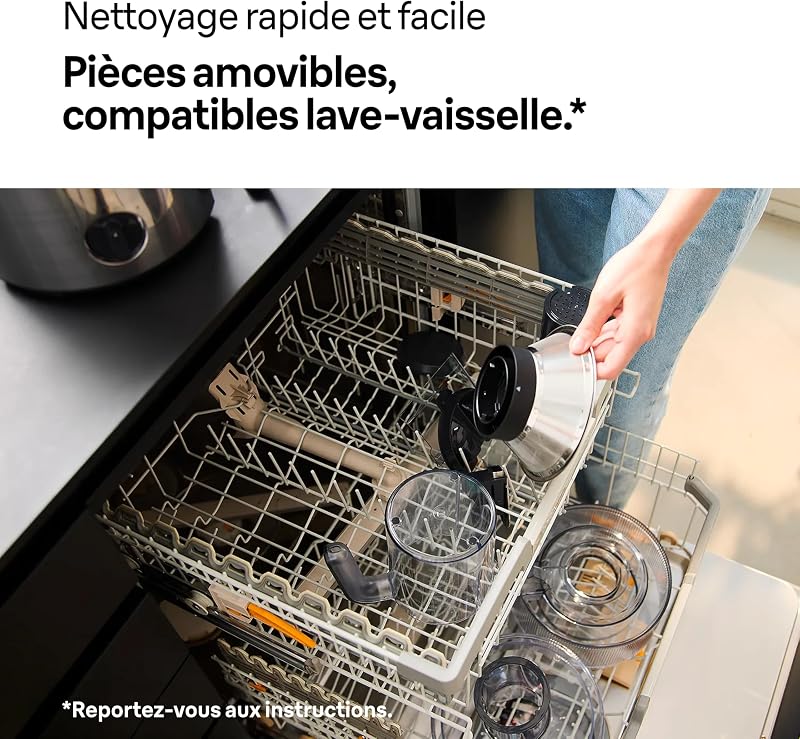 MultiJuice 7 SJ7000, Centrifugeuse Technologie ColdXtract, Ouverture Remplissage 75mm, Récipient Jus 2L, Système Anti-Goutte, Système Sécurité Quadruple, Filtre Acier Inoxydable, 1000W, Gris