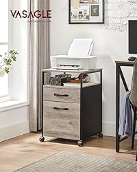 VASAGLE File Cabinet, Mobile Filing Cabinet with