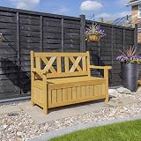 AIRWAVE Darcy Outdoor Storage Bench 110L Weather Resistant Fir Wood view 9