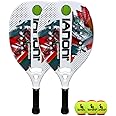 Beach Tennis Paddle Beach Tennis Racket Carbon Fiber with EVA Memory Foam Core Tennis Paddles