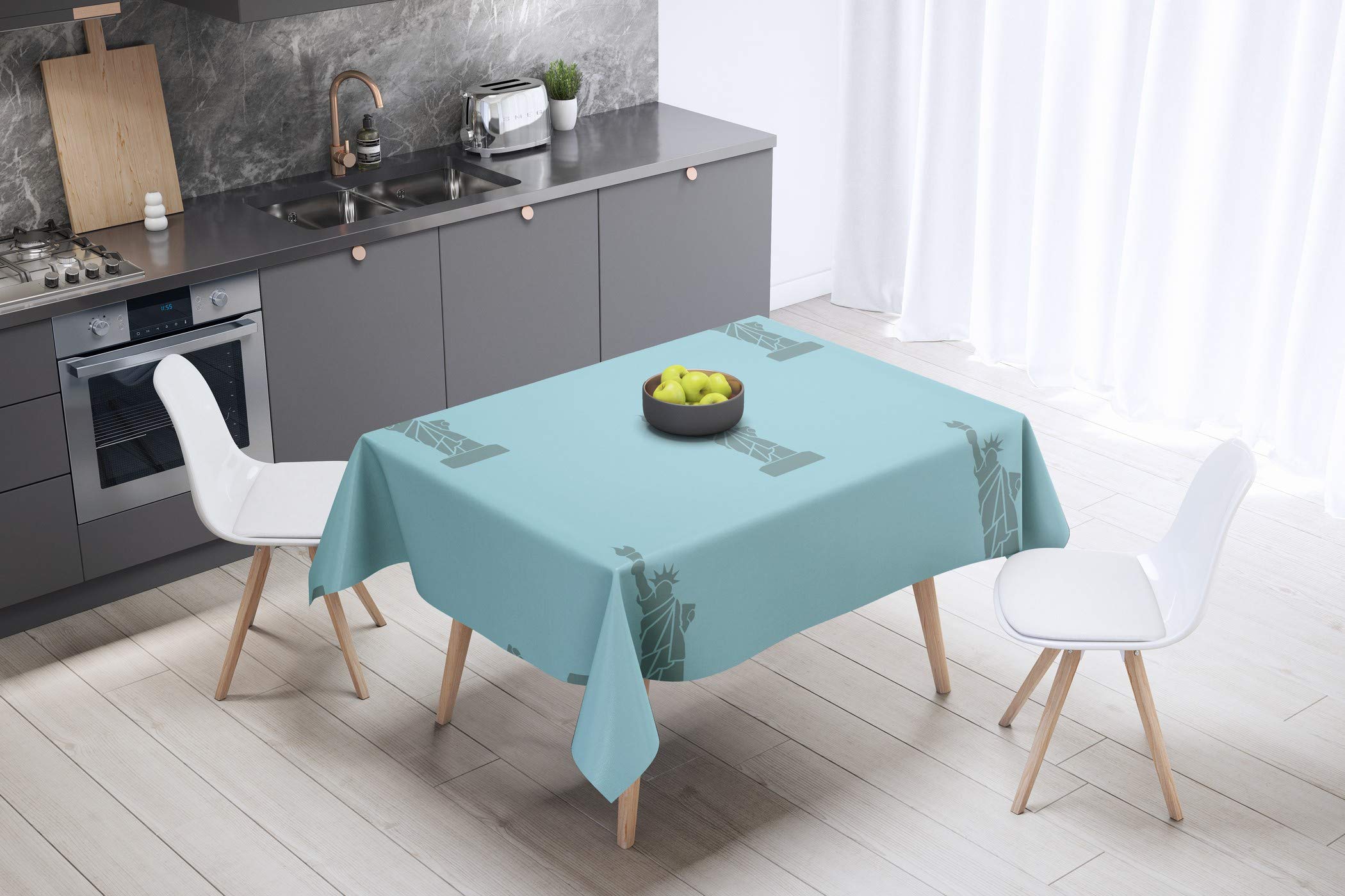 Bonamaison Kitchen Decoration, Tablecloth, 140cm x 140cm - Designed and Manufactured in Turkey