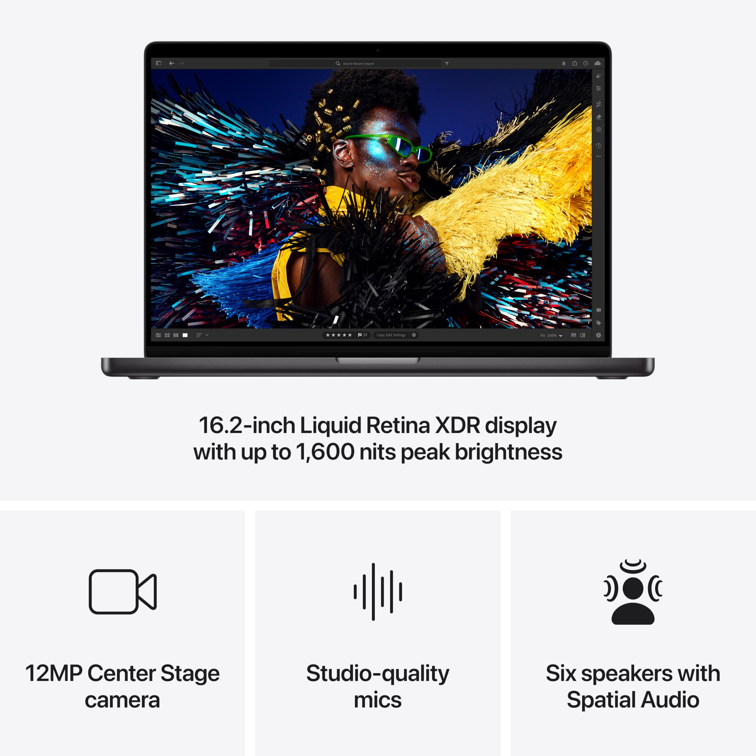 Apple 2024 MacBook Pro Laptop with M4 Pro chip with 14-core CPU and 20-core GPU: Built for Apple Intelligence, 16.2-inch Liquid Retina XDR Display, 24GB Unified Memory; 512GB SSD Storage; Space Black