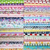 Cotton Fabric Squares Misscrafts 50pcs 12 x 12 inches Quilting Fabric Bundle Patchwork Pre-Cut Quilt Squares for DIY Sewing Scrapbooking Quilting Dot Pattern