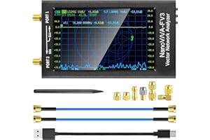 WOOKLEA NanoVNA-F V3 Vector Network Analyzer, 4.3inch 1MHz-6GHz Antenna Analyzer Measuring S-Parameters Voltage Standing Wave Ratio SWR, Phase, Delay, Smith Chart, Built-in 4500mAh Battery