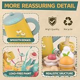Airlab Wooden Large Tea Set for Toddlers Daisy Design Safe Play Food view 4