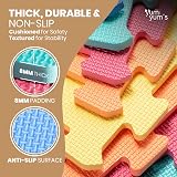 Yum Yum's 9 Pack Multi Colour Baby Play Mat 29x29cm EVA Foam Interlocking view 3