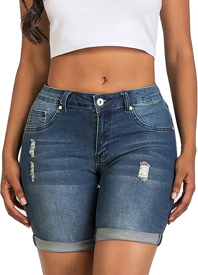 short jeans cintura alta curto rasgado
