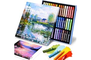 Arrtx Artist Oil Pastels 48 Colors Set, Soft Oil Pastel Vibrant and Creamy, Professional Oil Pastel Crayons Set Art Supplies for Artist and Beginners