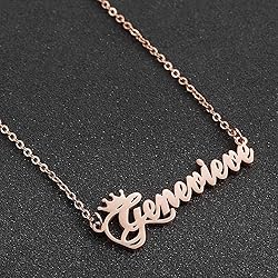 SKQIR Personalized Name Necklace Rose Gold
