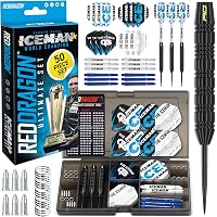 Fléchettes Red Dragon Peter Wright & Gerwyn Price - Acier Laiton 21g Et 22g | Set Professionnel Avec Ailettes