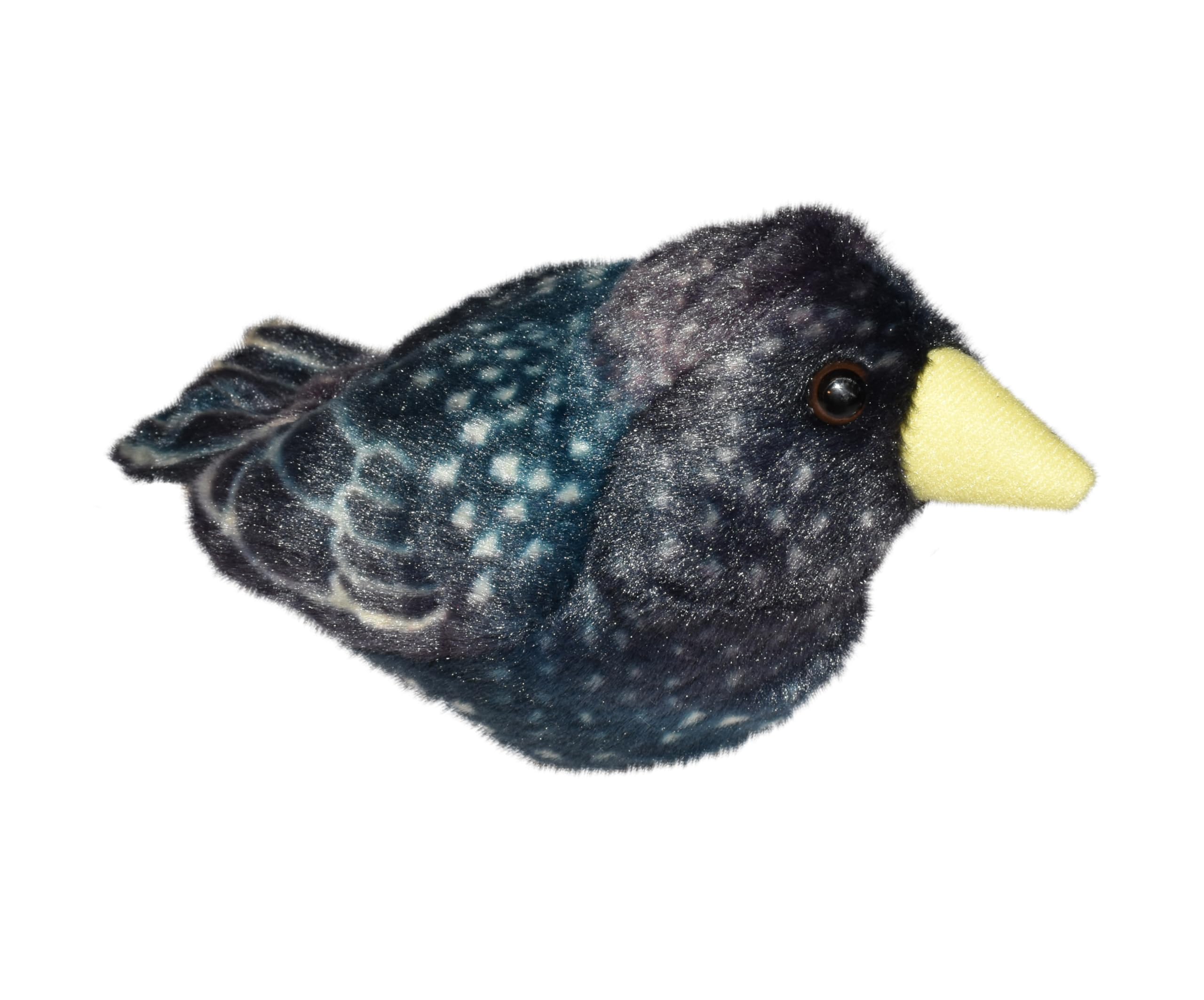 Wild Republic RSPB Birds Starling Authentic Bird Sound, Stuffed Animal, 7 Inches, Plush Toy, Fill is Spun Recycled Water Bottles