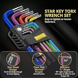 AMTOVL Star Allen Wrench Set, 9PCS Star Key