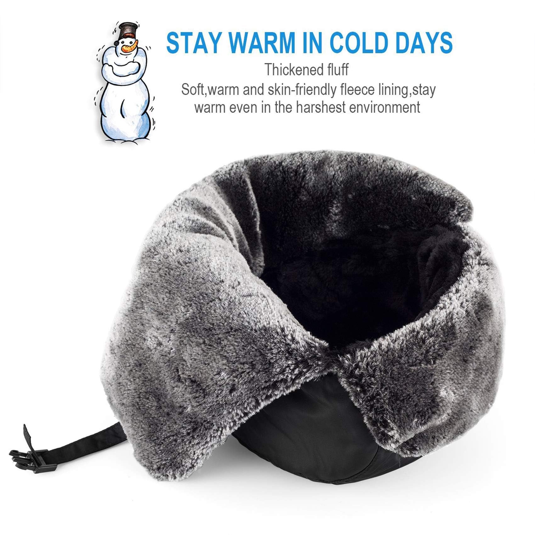 mysuntown Winter Hats for Women Men Trapper Ushanka Hat with Ear Flaps Warm Russian Bomber Hats for Cold Weather